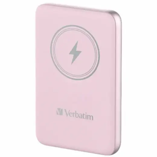 Verbatim Charge'n'Go ārējais akumulators (powerbank) | 10000 mAh | 20W | USB-C, MagSafe | rozā Foto 1