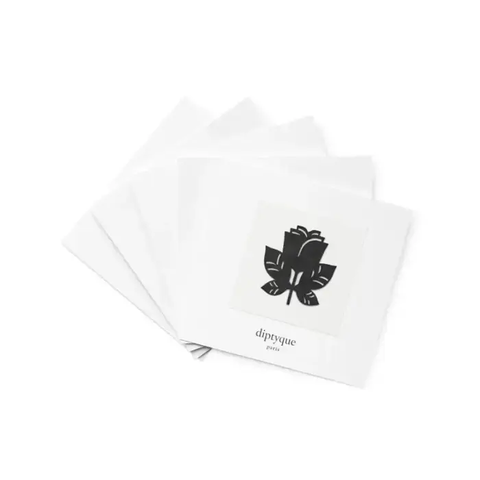 Set, Diptyque, Eau Rose - Patch De Parfum, Body Stickers, Perfumed, Floral, For Skin, Black, 5 pcs Фото num