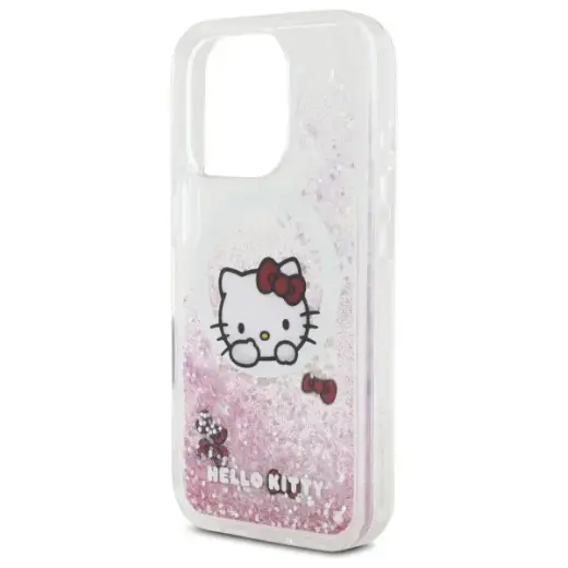 Hello Kitty HKHMP16LLSWKH iPhone 16 Pro   6.3" biały|white hardcase Liquid Glitter Sweet Kitty Bows MagSafe Фото num