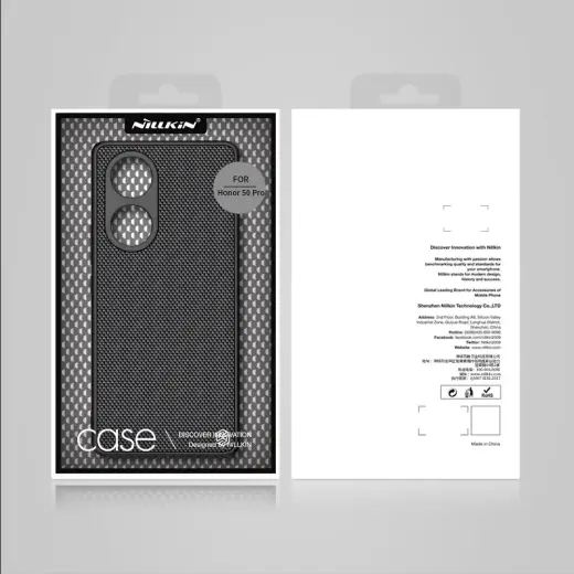 Nillkin Textured Case durable reinforced case with gel frame and nylon back for Honor 50 Pro black Foto 5