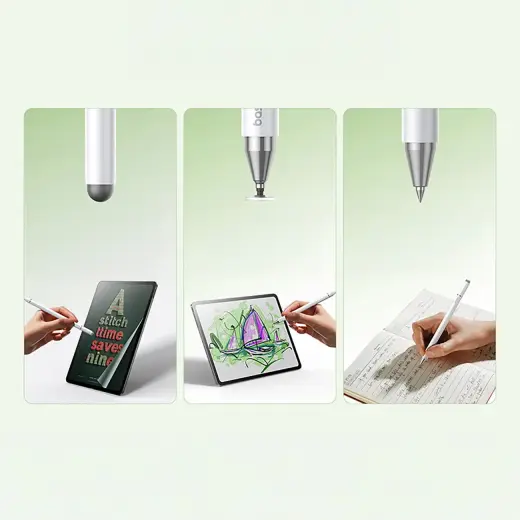 Baseus Smooth Writing III 3in1 Passive Stylus Magnetic Version - White Foto 11