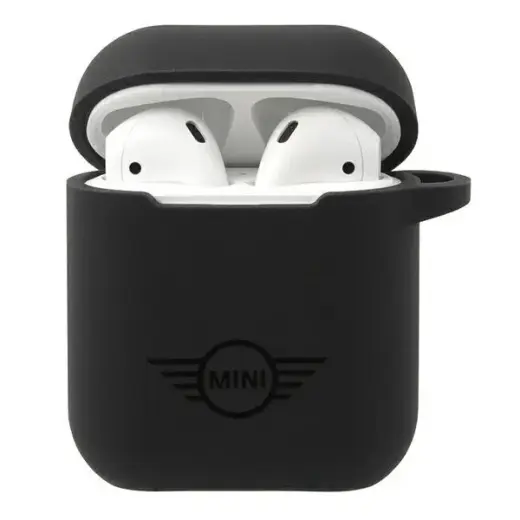 Mini MIACA2SLTBK AirPods cover czarny|black hard case Silicone Collection Фото num