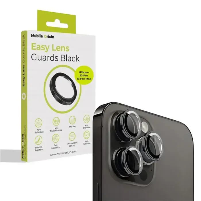 Mobile Origin Easy Lens guards, black - iPhone 13 Pro / 13 Pro Max