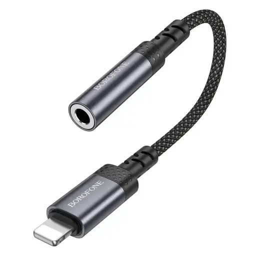 Borofone Adapter BV24 Graceful - Lightning to jack 3,5mm - grey Photo