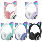 BLUETOOTH/LED HEADPHONES CAT EARS FOR CHILDREN BLUE Foto 2
