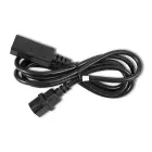 Qoltec Power extension cable IEC C14/C19 | 3x1.5mm² | 2m — Photo 2