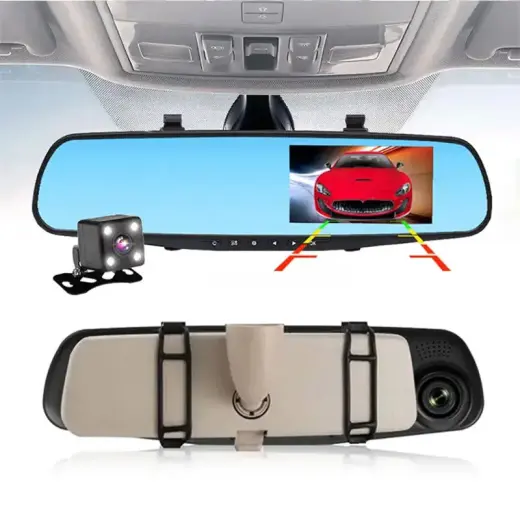 Car Dash Cam DVR-01 Mirror 5,0 inches + rear camera Foto 5