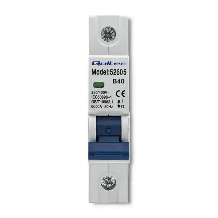 Qoltec Overcurrent Circuit Breaker B40| Fuse | AC | 40A | 1P Фото num