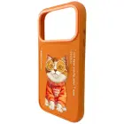 Etui Nimmy Glasses Cool Cat do iPhone 17  Pro Max pomarańczowy Foto 4