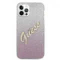Guess GUHCP12MPCUGLSPI iPhone 12|12 Pro 6,1" różowy|pink hardcase Glitter Gradient Script — Foto 3