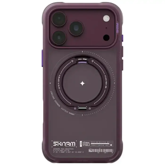 Case Skinarma Atlas MagSafe + Rotating Kick Stand for iPhone 18 Pro Max / 17 Pro Max burgundy