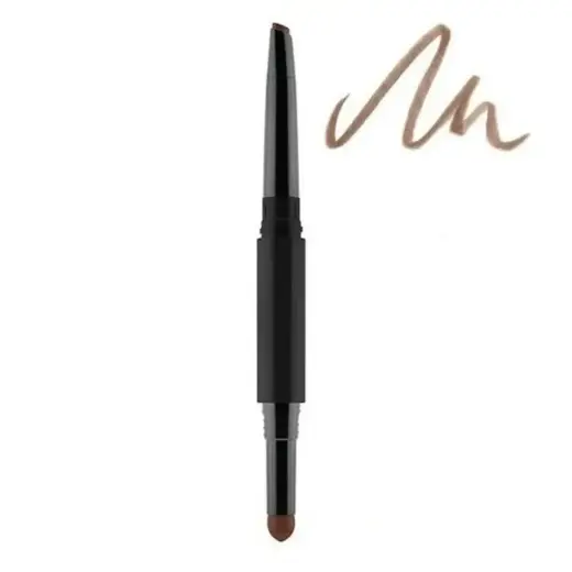 Gosh, Shape & Fill, Double, Eyebrow Cream Pencil, 002, Greybrown, 0.5 g