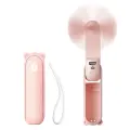 Jisulife Handheld Fan Life8 Mini Portable USB Fan with Power Bank and Flashlight - Pink Foto 1