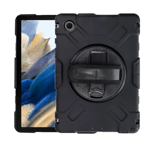 Fusion 360 Rotation Case planšetdatora maciņš ar grozāmu turētāju Samsung X200 Galaxy Tab A8 2021 10.5" melns Foto 1