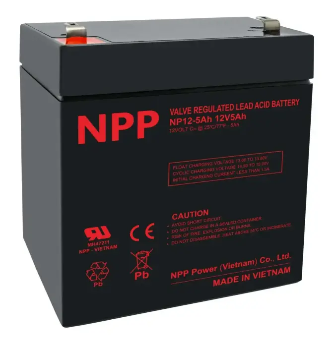 Battery 12V 5Ah T2(F2) Pb AGM NPP