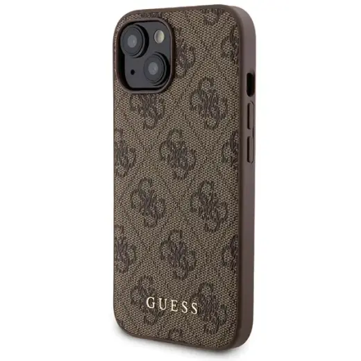 Zestaw Guess GUBPM5P15S4GEMGW iPhone 15 6.1" hardcase + Powerbank 5000mAh MagSafe brązowy|brown 4G Metal Logo Foto 2