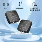 Qoltec Wireless Audio HiFi Home&Car Transmitter Receiver | Bluetooth 6.0 | NFC | 2 x RCA | 1 x 3.5mm MiniJack | Microphone Foto 3
