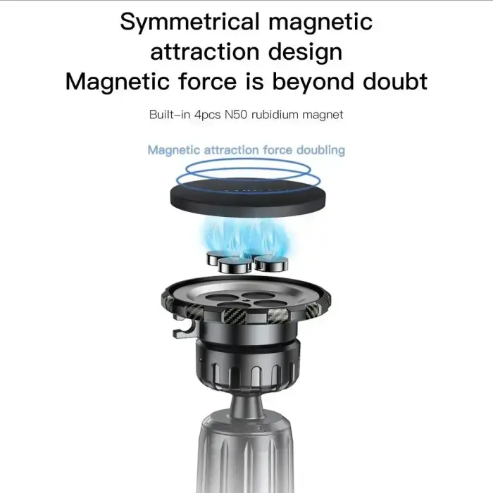 Magnetic car phone holder Forcell F-Grip MagElite air vent black Photo