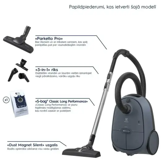 Electrolux 600.sērijas putekļu sūcējs ar maisiņu, 850 W Foto 3