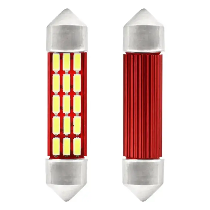 LED spuldze CANBUS 4014 20SMD, sofīta tipa, C5W C10W C3W 41 mm, balta, 12V/24V