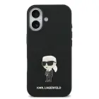 Karl Lagerfeld Liquid Silicone Metal Ikonik Case for iPhone 17 Black Foto 2