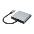 Tech-Protect HB08 4in1 USB-C + USB2.0 + 2 x HDMI 4K 60HZ adapter - gray Photo