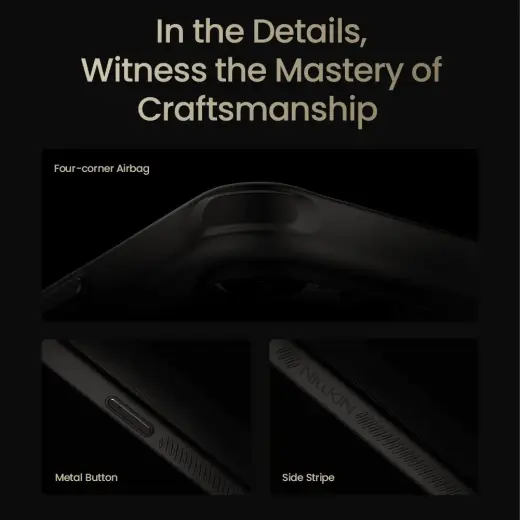 Nillkin Synthetic Fiber PRO чехол для телефона для iPhone 16 золотой Фото num