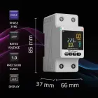 Qoltec Single-phase electronic wattmeter | energy consumption meter | DIN35 | Remote control | Measurement history | Wi-Fi | TUYA | Smart life — Foto 3