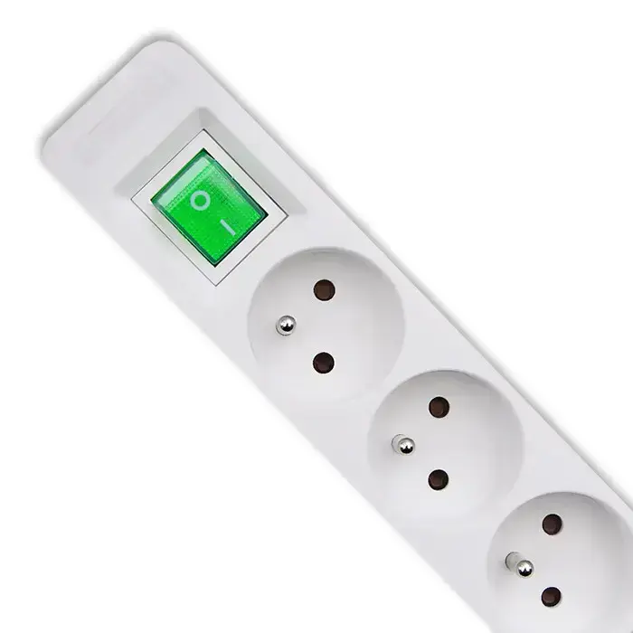 Qoltec Power strip | 5 sockets | 1.8m | White-grey Foto 10