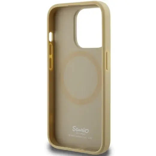 Hello Kitty Leather Kitty Head MagSafe case for iPhone 15 Pro - gold Фото num