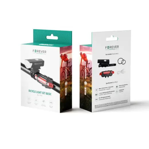 Bicycle light set Basic BLG-100 Forever Outdoor Photo