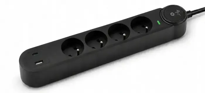 Extension cord 4 sockets + USB A + USB C Art FU915 3 m black
