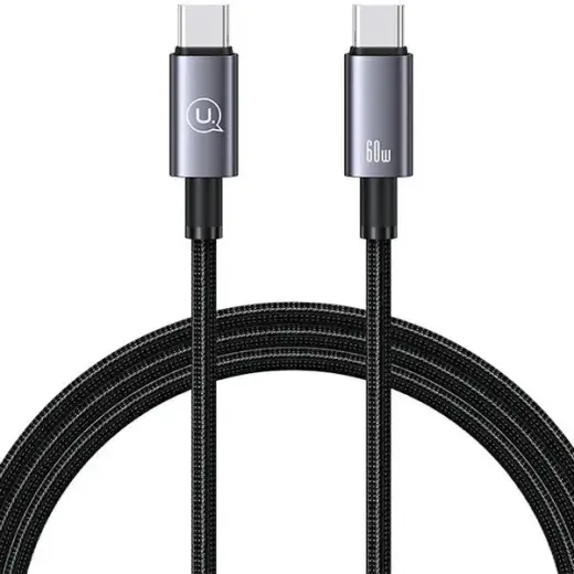USAMS Kabel USB-C na USB-C 60W 1,2m Fast Charging stalowy|tarnish SJ661USB01 (US-SJ661) Фото num