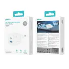 BWOO GaN wall charger CDA224 QC 70W 1 x USB 1 x USB-C, white Foto 4