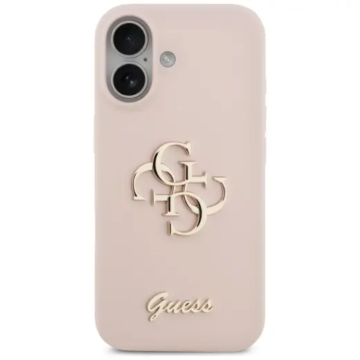 Guess Silicone Big 4G Script Case for iPhone 17 Pink Foto 3