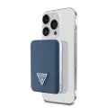 Guess PU Grained Triangle Logo внешний аккумулятор (powerbank) | 5000 mAh | MagSafe | синий — Фото 3