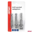 Socket and bits 3el.  1/4" 3/8" 1/2" AMIO-04933 — Foto 5