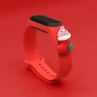 Strap Xmas for Xiaomi Mi Band 3 / 4 Christmas Silicone Strap Bracelet with Sock - Red Foto 2