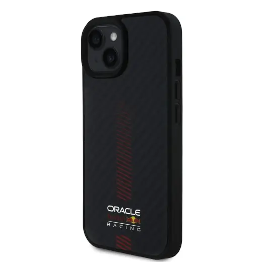 Red Bull Carbon Powerbar чехол для телефона для iPhone 15 черный с поддержкой MagSafe Фото num