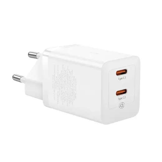 Baseus GaN5 Pro 40W 2xUSB-C Wall Charger - White Foto 4