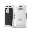 DKNY PU Leather Silver Metal Logo Magsafe Case for iPhone 15 Pro Max Black — Photo 5