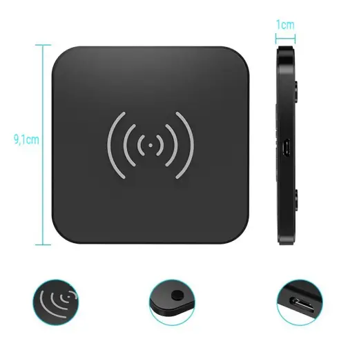 Choetech Qi 10W wireless charger for phone headphones black (T511-S) Фото num