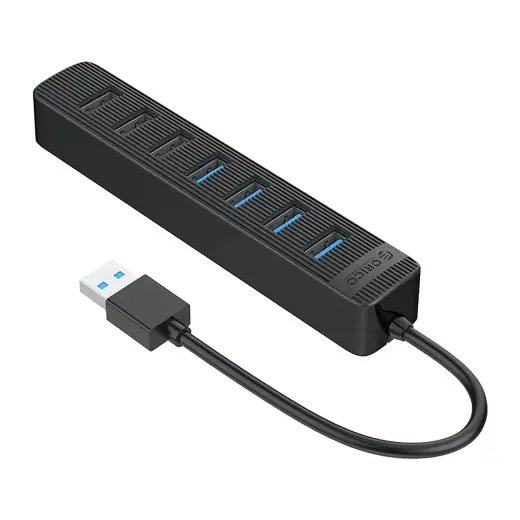 Orico TWU32-4A USB-A 3.0 hub | 4x USB-A 3.0 + 3x USB-A 2.0 + USB-C 5V|3A - black Фото num