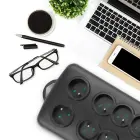 Qoltec Surge protector | 8 sockets | 2.5m | Black — Foto 5