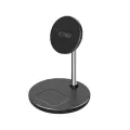 TECH-PROTECT QI15W-A39 2IN1 MAGNETIC MAGSAFE WIRELESS CHARGER BLACK Фото num