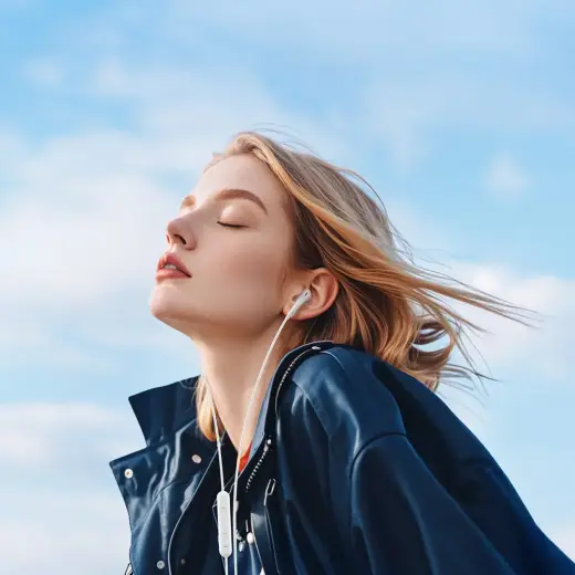 QCY LH1 In-Ear Wired Headphones with Remote and Microphone 1.15m - White Foto 8