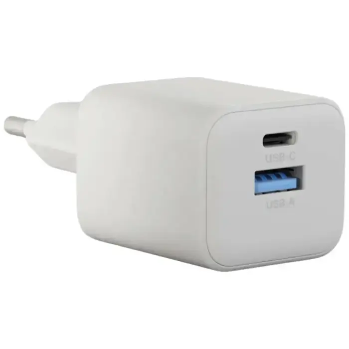Wall charger Zens 30W USB-C + USB-A white