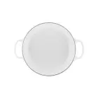 Кастрюля чугунная неглубокая 30см/3,5л белая Фото num