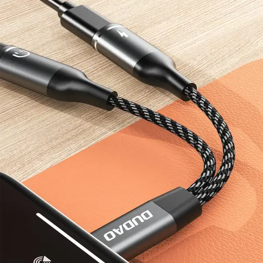 Dudao L13C+ 2in1 USB-C Adapter - Gray Фото num