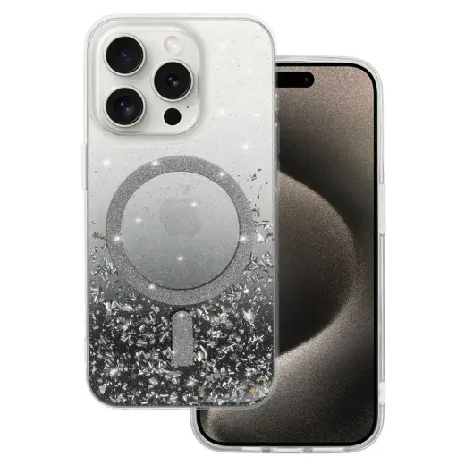 Tel Protect Moonlite phone case with MagSafe support for iPhone 13 Pro Max black transparent